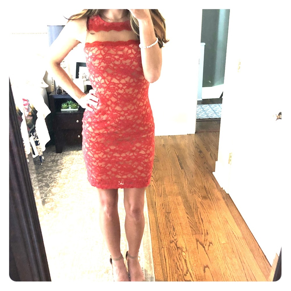 Bailey 44 red lace dress